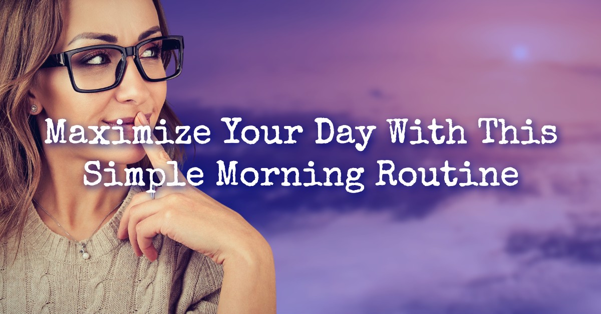 woman enjoys sunrise with morning routine